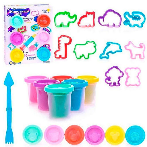 Набор для детской лепки «Тесто-пластилин. Животный мир»