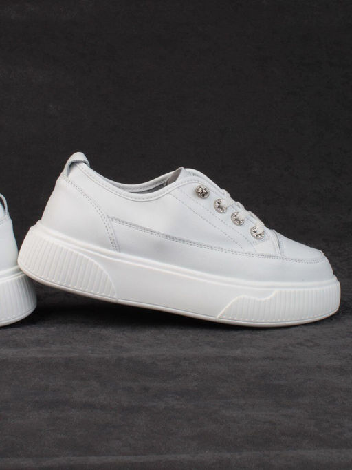05-SD8-1D WHITE Кроссовки женские (натуральная кожа) - Фабричный китай фото 13