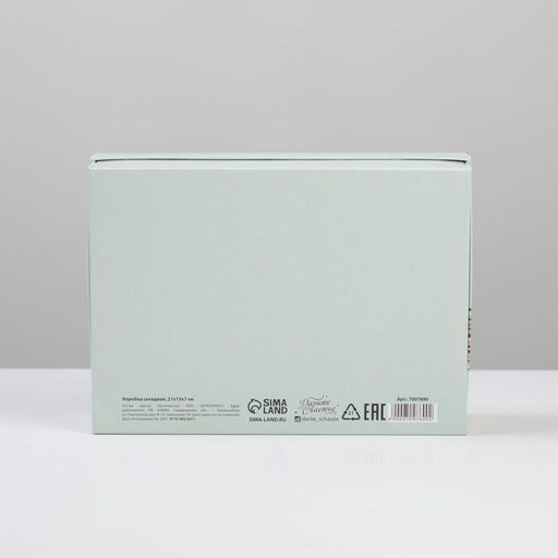 Цена за 2 шт. Коробка подарочная складная, упаковка, Ромашки, 21?15?7 см