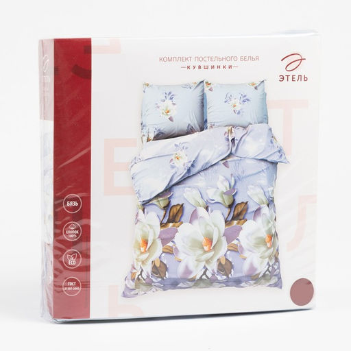 Постельное бельё Этель евро Кувшинки 200х217 см, 240х220 см, 70х70 см - 2 шт, 100% хлопок, бязь  фото 10
