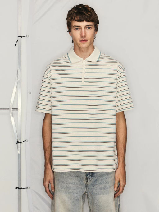 Футболка на молнии в полоску / Zarina фото 3