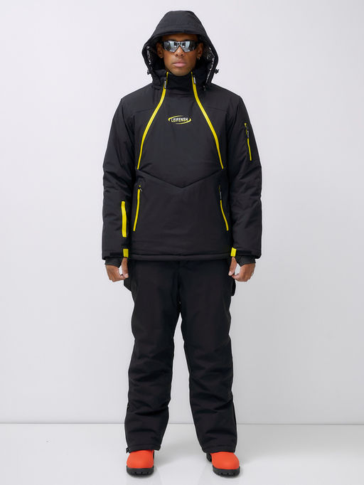 Горнолыжный костюм анорак мужской зимний черного цвета 389Ch - Leifensh фото 14