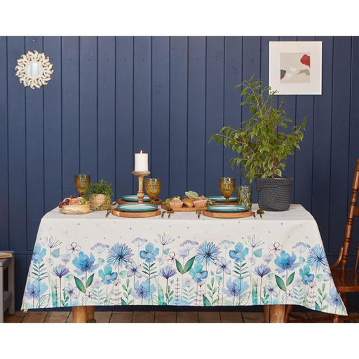 Скатерть Этель. Незабудки, 149?110 см, 100% хлопок, саржа 190 г/м?