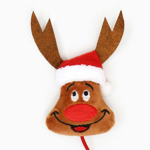 Игрушка-дразнилка для кошек Лось-красный нос, с бубенчиком - Пижон фото 9