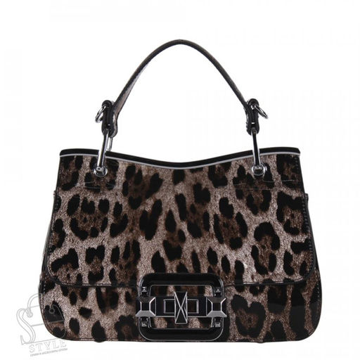 Сумка женская кожаная 6061Q leopard brown Polina&Eiterou  фото 2
