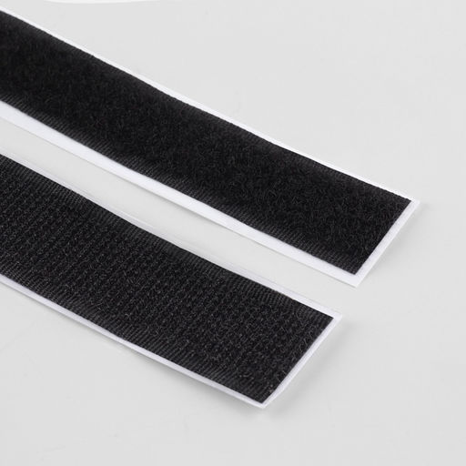 Цена за 2 шт. Липучка на клеевой основе, 20 мм, 100±5 см, чёрная