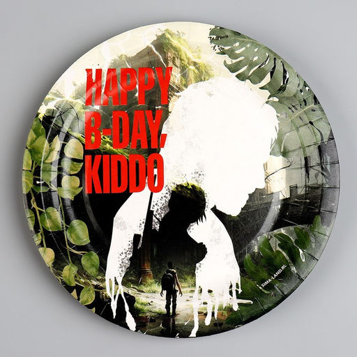 Цена за 10 шт. Тарелка бумажная Happy Birthday, игра, 18 см - Страна карнавалия фото 2