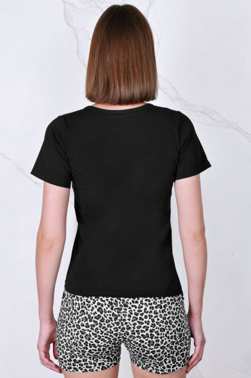 Арт. 285 Пижама с шортами 42-52 (6 шт) Цвет:верх-черный,низ-черный - Калинка фото 3