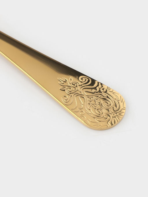 Набор столовых ложек Доляна Эмили, длина 20.5 см, 6 шт., нержавеющая сталь, золотистый фото 4