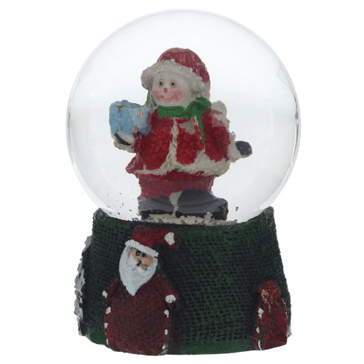 Фигурка декор в стекл шаре "Дед Мороз/Снеговик/Мишка", D 4.5 см, L4,5 W4,5 H6 см, 4в.