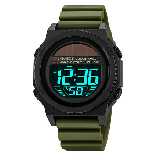 Часы наручные Skmei мужские электронные спортивные 2358army-green Солнечная батарея