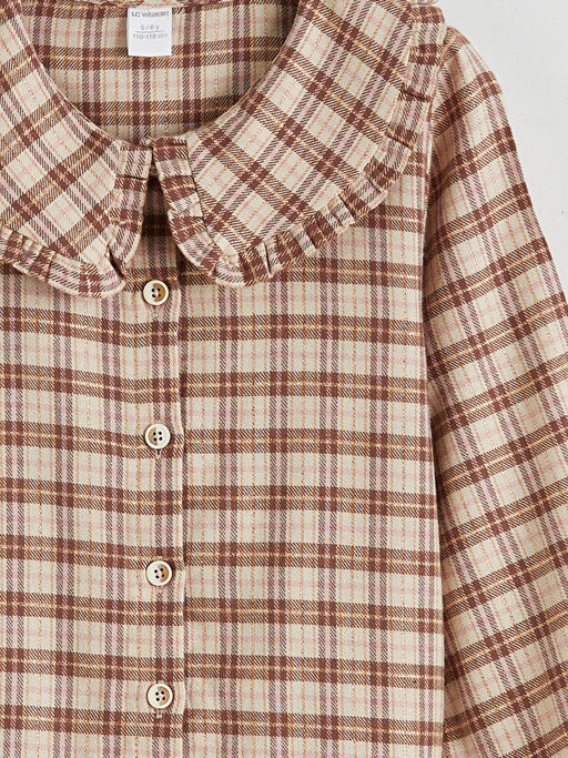 Bebe Yaka Ekose K?z ?ocuk G?mlek