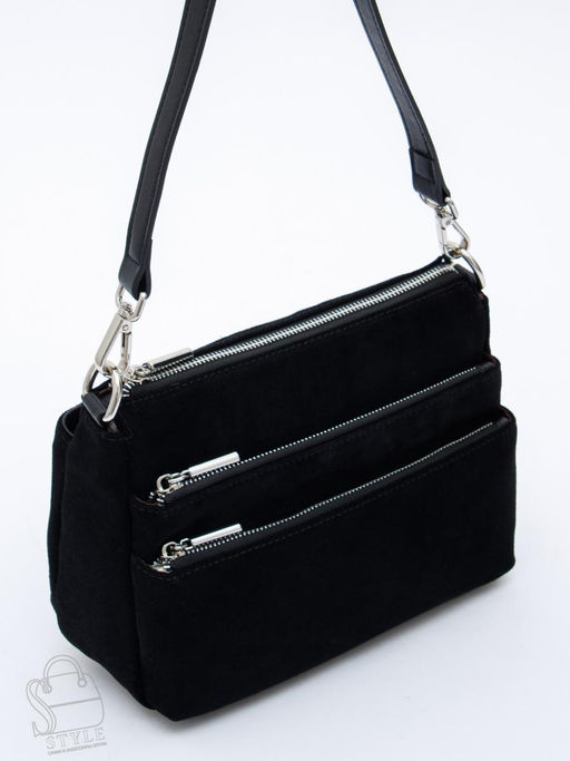 Сумка женская кожаная 8269PEF black Polina&Eiterou  в Новосибирске