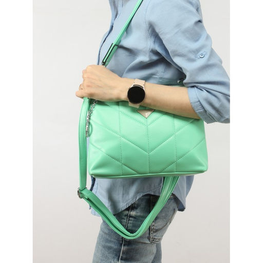 Сумка женская искусственная кожа Marrivina-22511, 1отд+карм/пер, плечевой ремень, зеленый SALE 254609 - Adelia фото 5