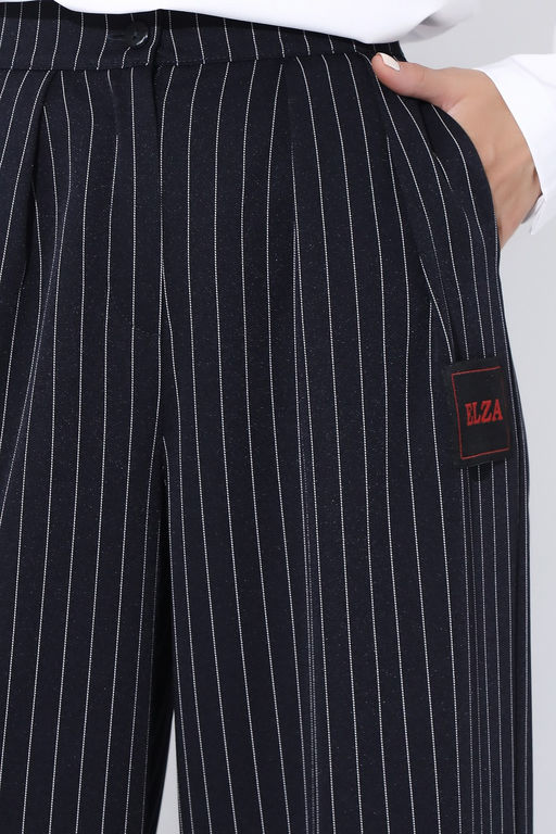 Брюки Верди (полоска/черника)