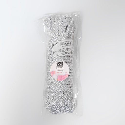 Шнур витой, d=5 мм, 10±1 м, цвет серебряный