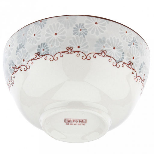 "Классика" Пиала фарфоровая 500мл, д12,6х7,1см, с деколью, отводка (Китай)