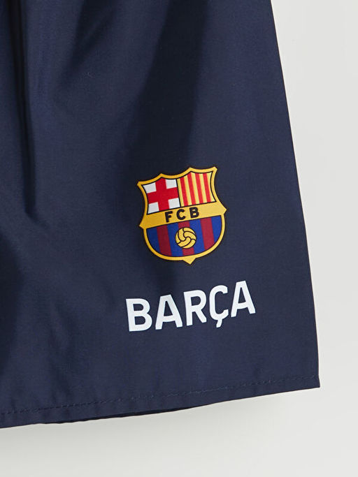 Beli Lastikli Barcelona Bask?l? Erkek ?ocuk Deniz ?ortu