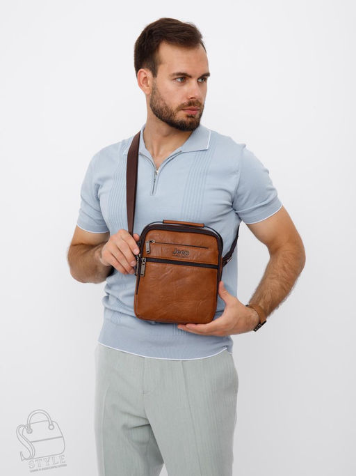 Сумка мужская 3105-2 brown Jeep - S-style фото 7