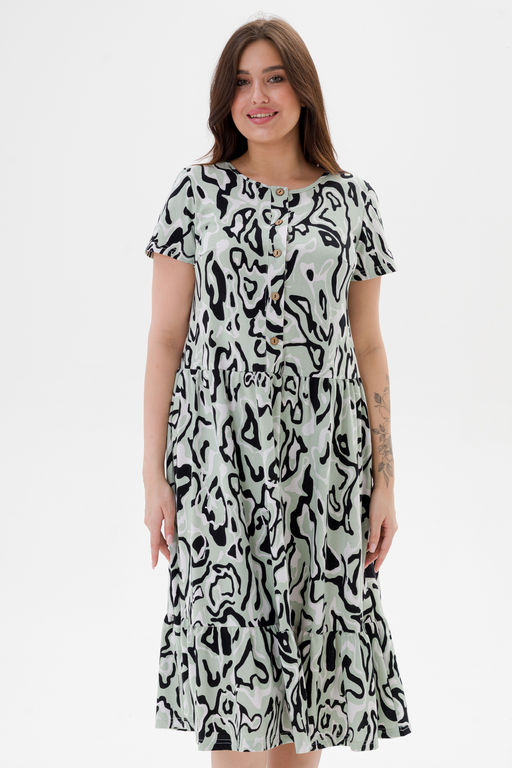 Платье женское из кулирки Кармелита 2 палитра мята - Амадэль фото 11