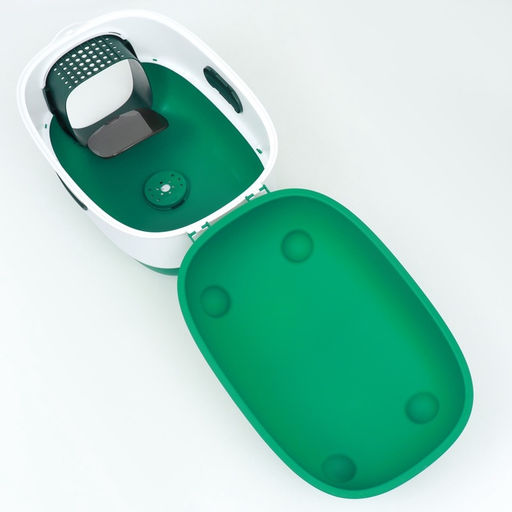 Туалет закрытый, 39×56×40 с, с УФ-лампой для уничтожения запаха, пластик, зелёный