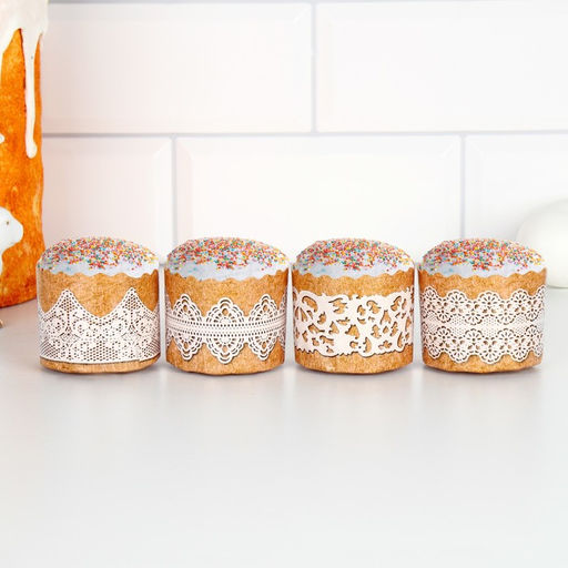 Цена за 20 шт. Форма бумажная для кекса, маффинов и кулича Рустик 60х45 мм, МИКС