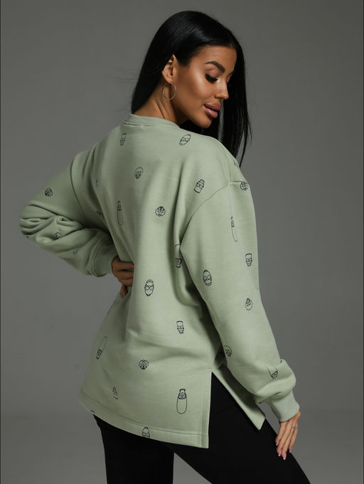 Зара свитшот женский (голубой), футер трехнитка - Lovetex фото 16