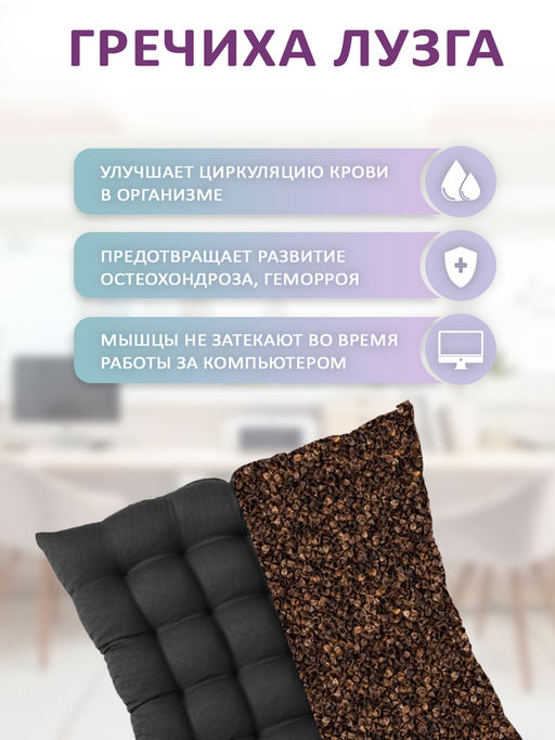 Подушка для сиденья Bio-Line KSG с гречневой лузгой