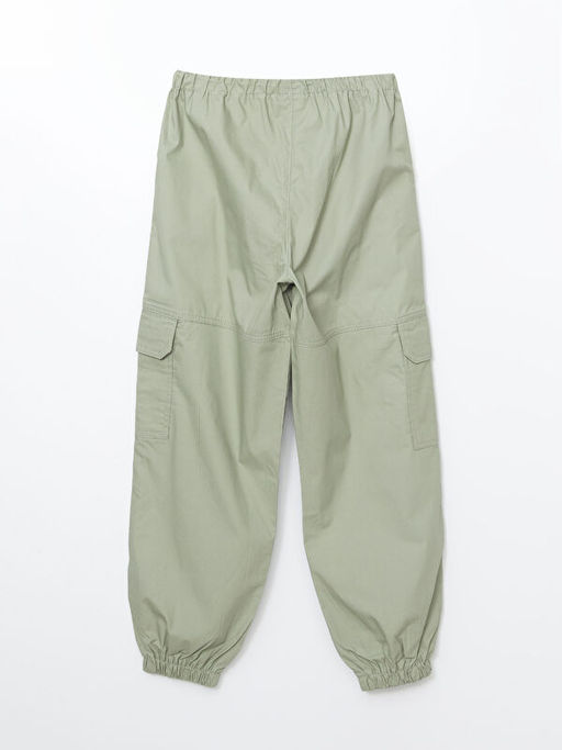 Beli Lastikli K?z ?ocuk Kargo Para??t Pantolon