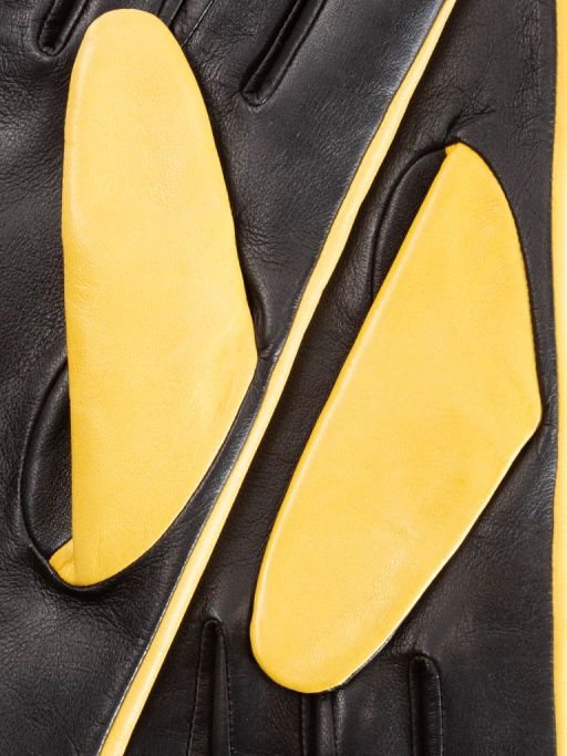 Перчатки женские ш/п F-IS0065 lemon/black - Eleganzza фото 3