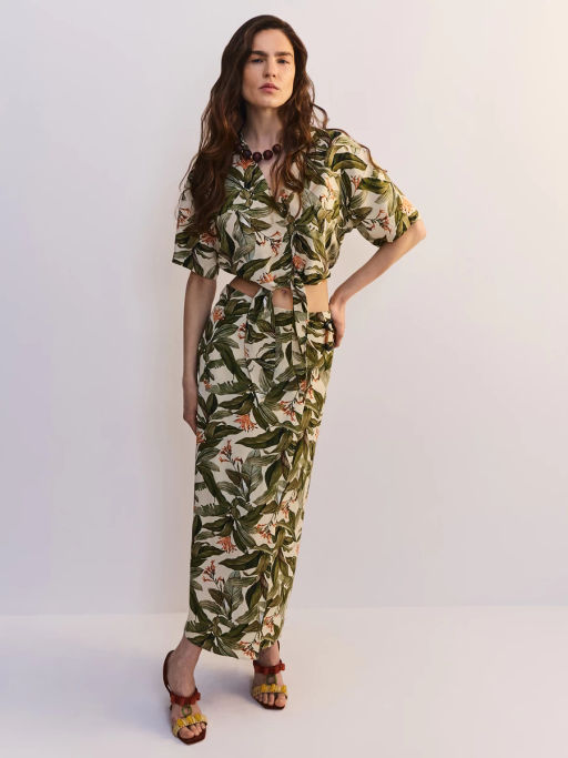 Рубашка из вискозы с узлом ZR2606022013-217 / Zarina фото 3