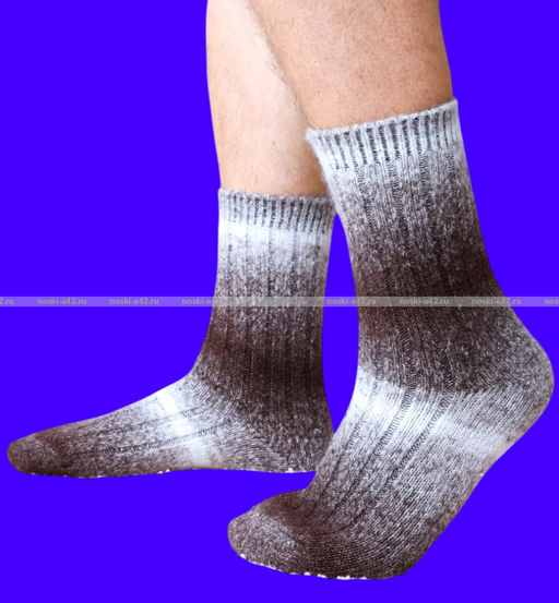 Цена за 10 пар. Термоноски МУЖСКИЕ медицинские из шерсти ламы арт. 7141