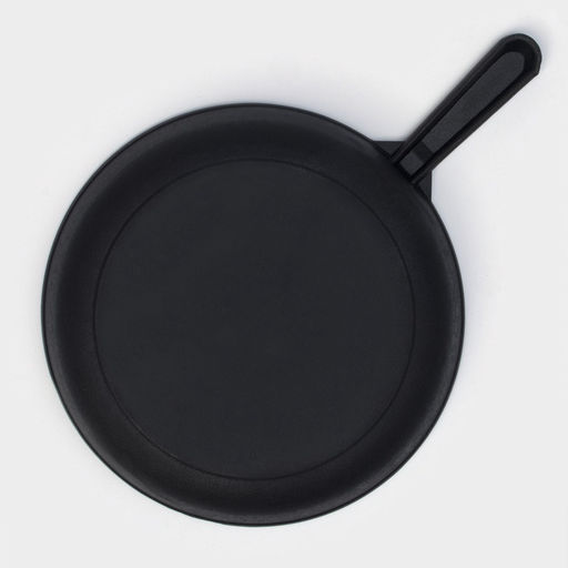 Сковорода литая Magma, d=24 см, h=4 см, чугунная ручка, индукция, чугун, чёрная фото 3