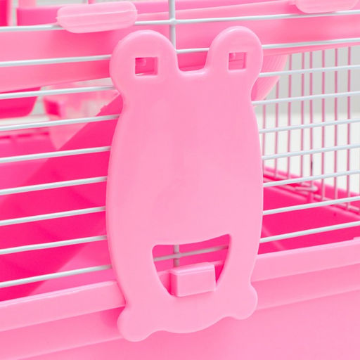 Клетка для грызунов Пижон, двухэтажная с наполнением 31 х 24 х 29 см, розовая  фото 5