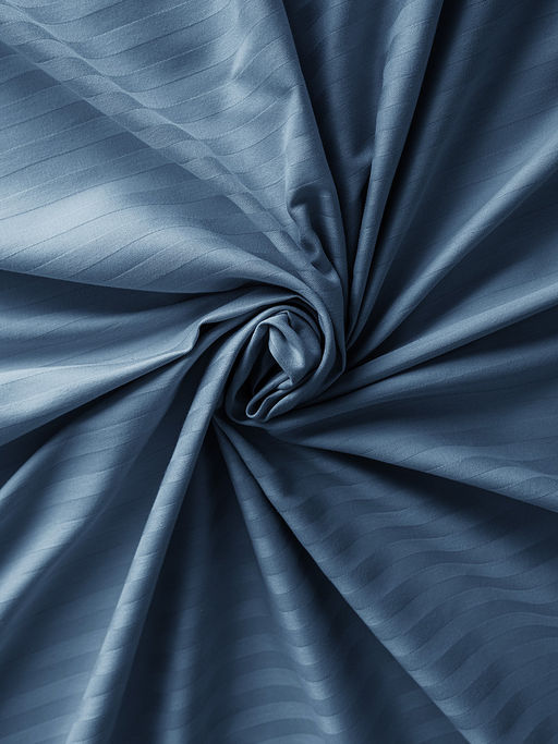 Проcтыня сатин-страйп 160x240 синий сатин - Denastia фото 5