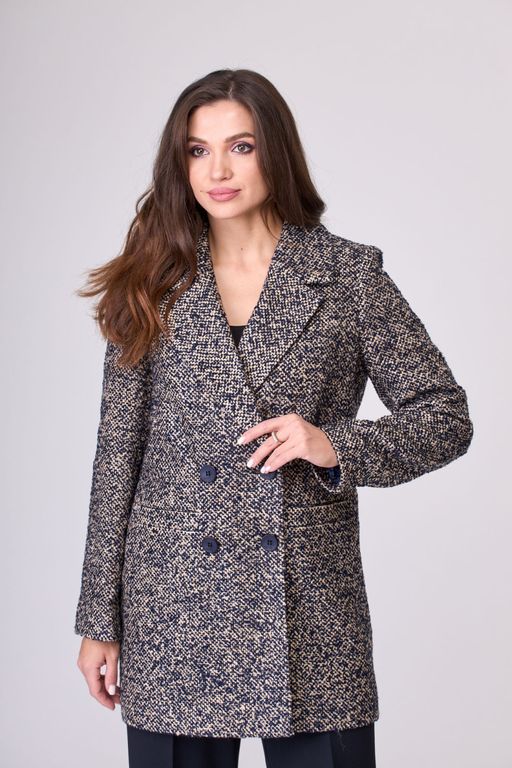 Пальто БелЭльСтиль 858 темно-синий фото 3