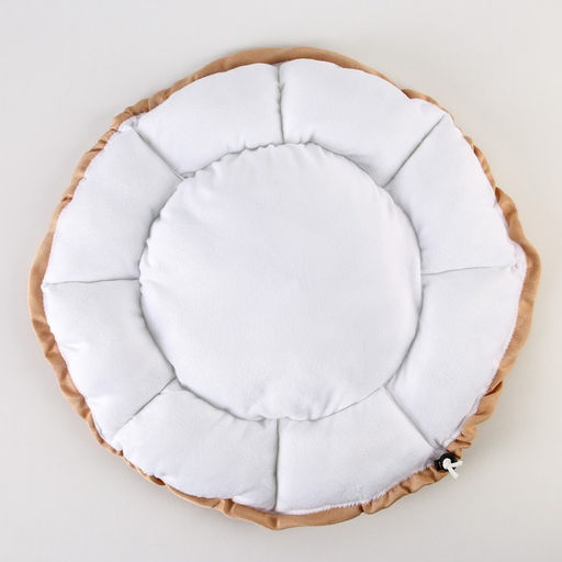 Лежанка для кошек и собак двусторонняя бежевая, 50-30х12 см - Пушистое счастье фото 3