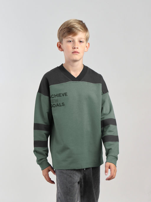 CRB wear / CWJB 63982-35-426 Джемпер для мальчика,хаки  фото 2