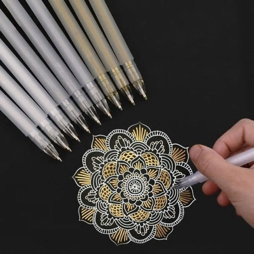 Цена за 12 шт. Ручка гелевая, 0.5 мм, белый, прозрачный корпус с резиновым держателем - Simaland фото 5