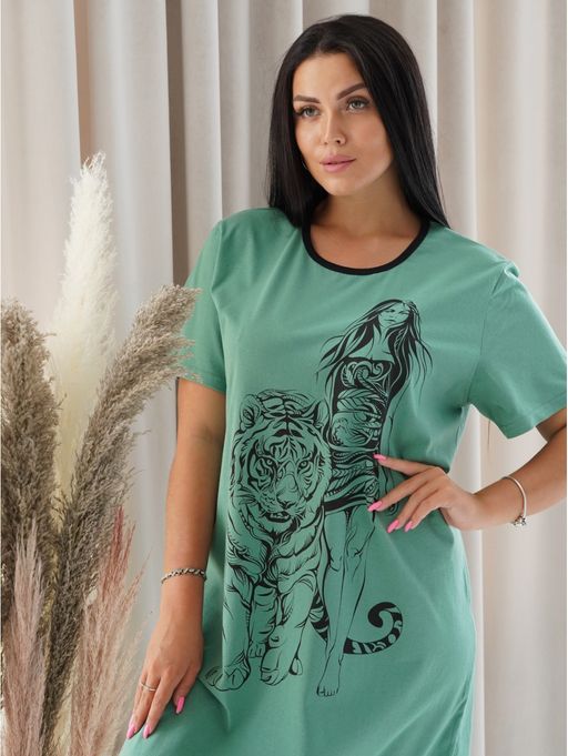 Туника женская Изаура зеленый - Lovetex фото 4