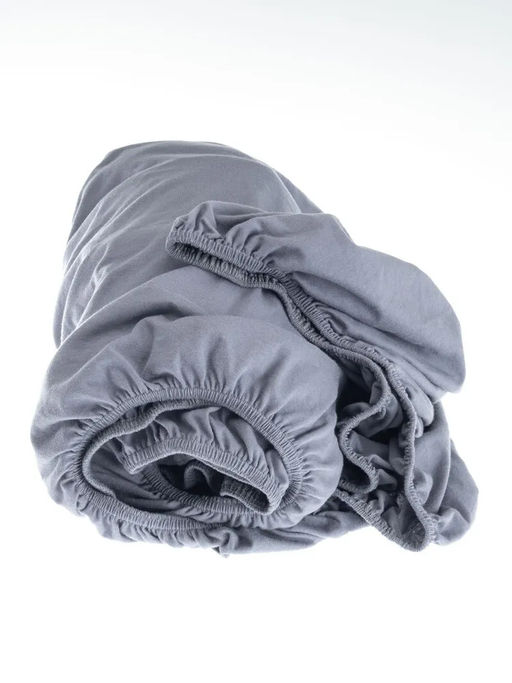 Трикотажная Простынь на резинке Светло-Серая 120х200 - Амавес-текстиль фото 2