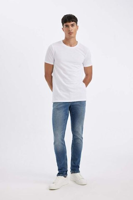 Pedro Slim Fit Джинсовые брюки узкого кроя с нормальной талией и узкими штанинами - Defacto фото 4