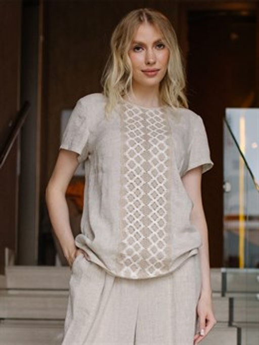 БЛУЗКА лен 73%, вискоза 27%