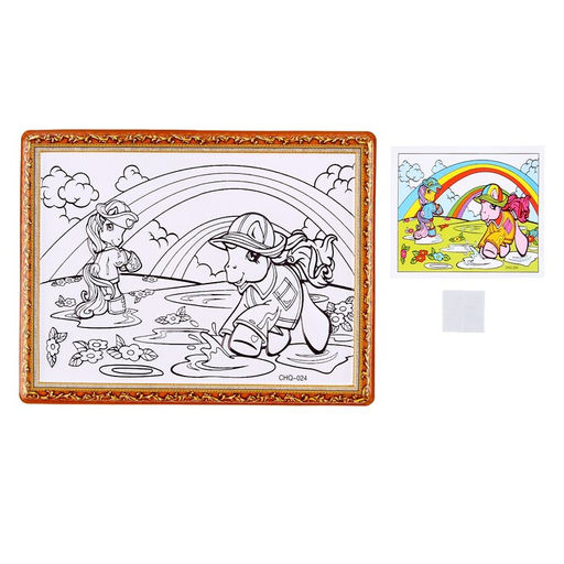 Набор для творчества: гравюра и раскраска объёмная из пластика Весёлые животные - Школа талантов фото 2