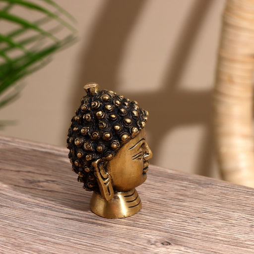 Сувенир «Голова Будды», 8 см, латунь