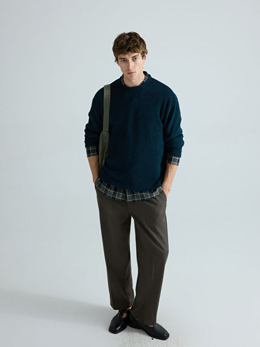 Bisiklet Yaka Erkek Triko Kazak