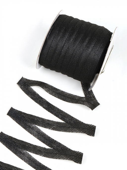 Лента Idealtex нитепрошивная клеевая по косой с нитью 10мм 45г/м? в инд.упаковке черный 5710B рул.100м