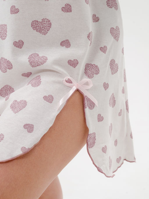 Ночная сорочка из кулирки Марго сердечко кофейное - Амадэль фото 12