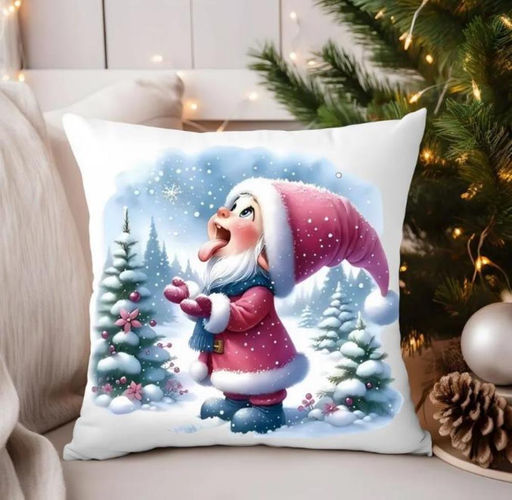 Наволочка декоративная новогодняя 45х45 на молнии, без наполнения