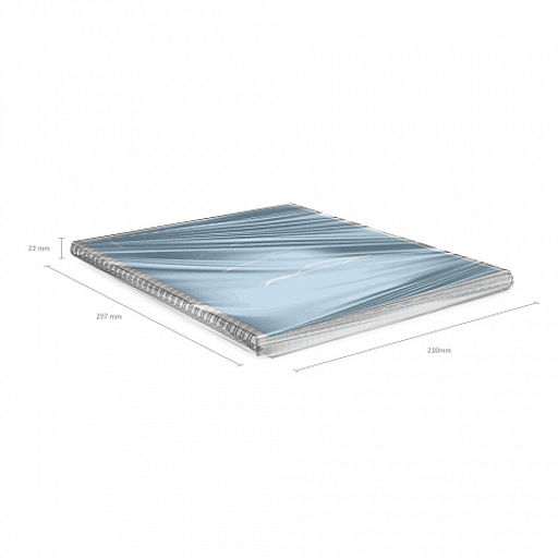 Цена за 2 шт. Тетрадь общая с пластиковой обложкой на спирали ErichKrause Mirage, синий, A4, 80 листов, клетка фото 6